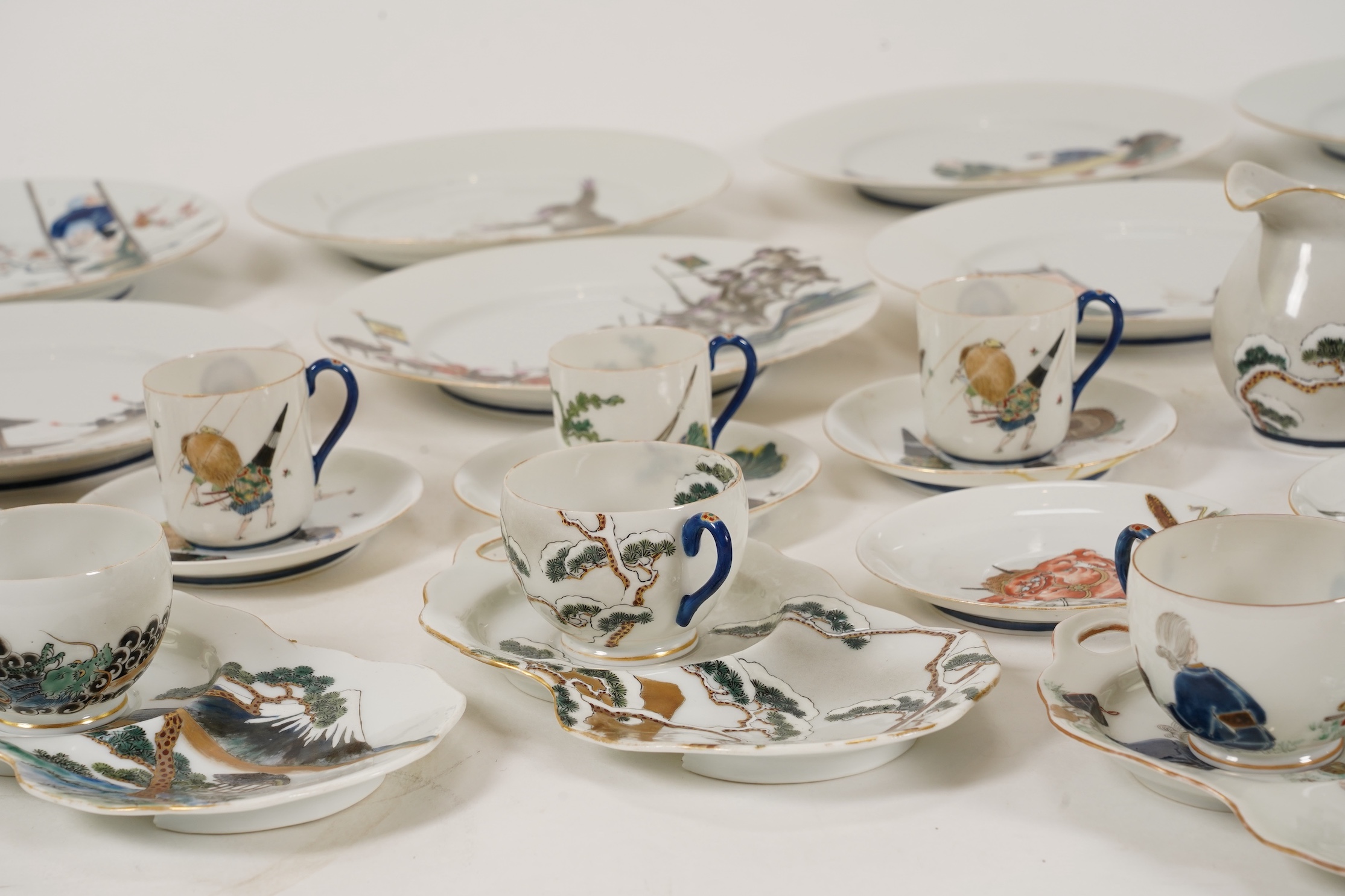 Shoko Takebe for Thomas B. Blow, a fine Japanese eggshell porcelain tea and coffee set, dated 1905